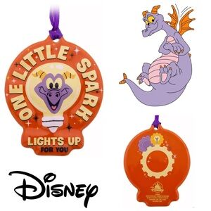 NWT Disney’s Figment Sketchbook Xmas Ornament Orange Ceramic